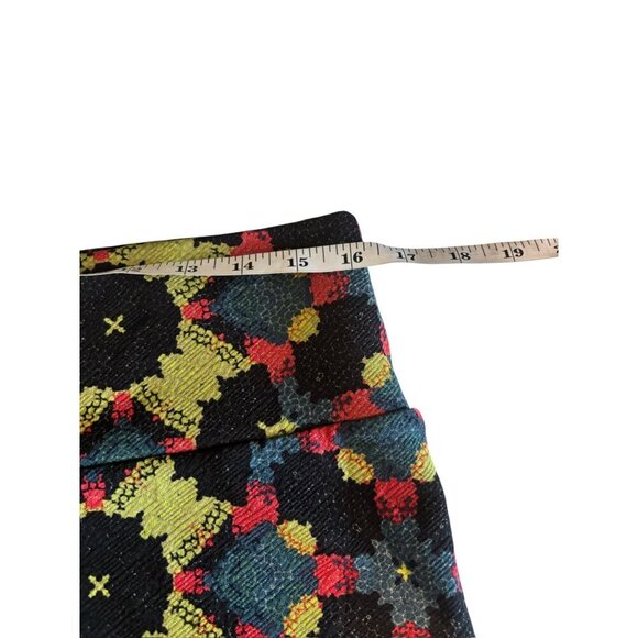 LuLaRoe Cassie Women's A-Line Green & Black Skirt - Picture 4 of 6